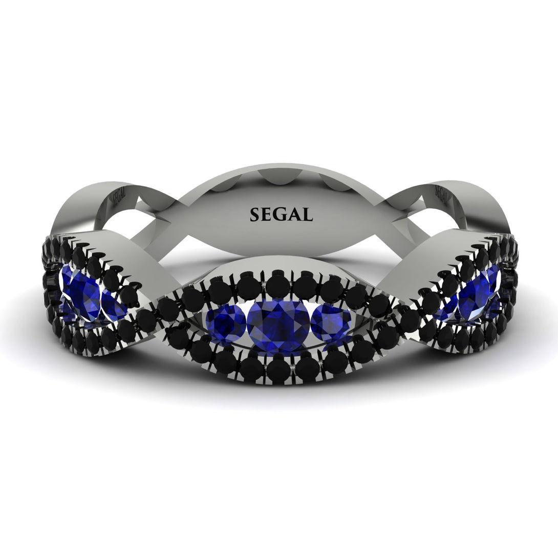 Sapphire Eternal Embrace Wedding Ring - Jenna No. 45