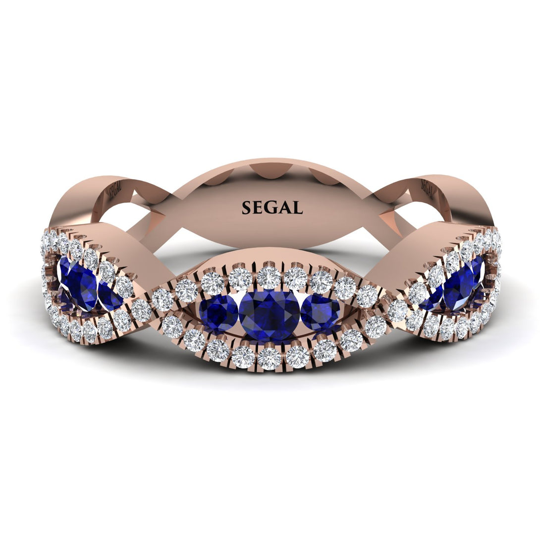 Sapphire Eternal Embrace Wedding Ring - Jenna No. 14