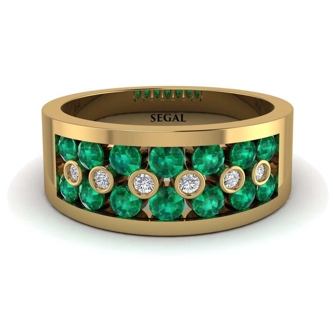 Emerald Eternal Harmony Wedding Ring - Carmen No. 4