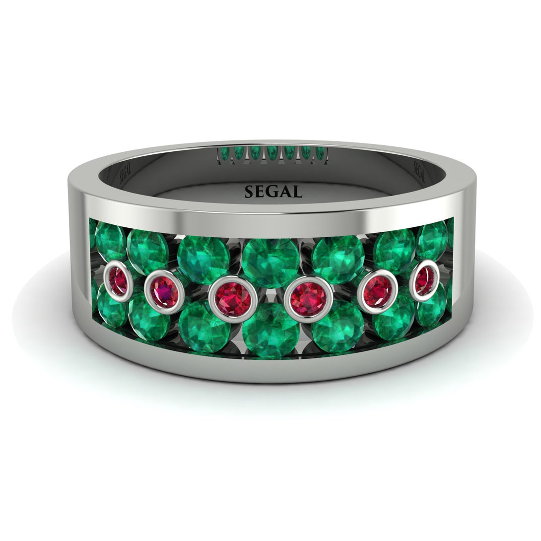 Emerald Eternal Harmony Wedding Ring - Carmen No. 51