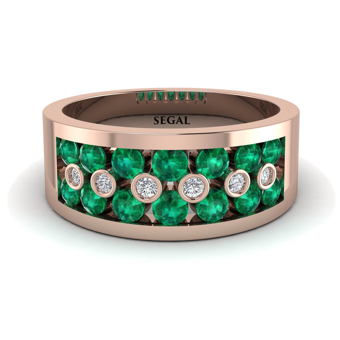 Emerald Eternal Harmony Wedding Ring - Carmen No. 5
