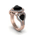 Black Diamond Eternal Heartbeat Engagement Ring - Aylin No. 8 image 2