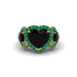 Black Diamond Eternal Heartbeat Engagement Ring - Aylin No. 22 image 3