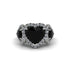Black Diamond Eternal Heartbeat Engagement Ring - Aylin No. 9 image 3