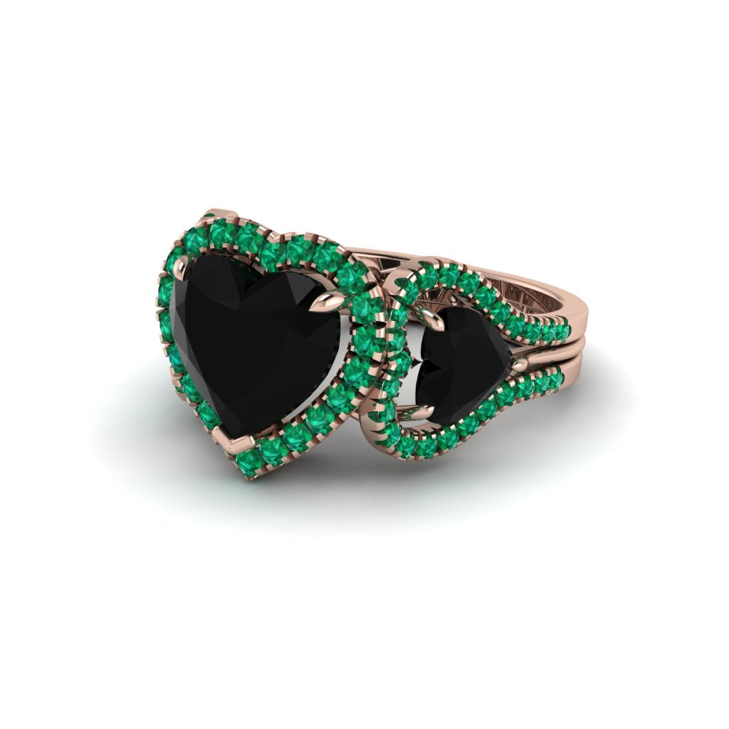 Black Diamond Eternal Heartbeat Engagement Ring - Aylin No. 23