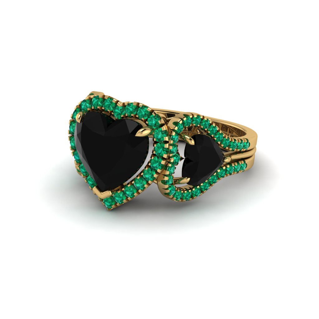 Black Diamond Eternal Heartbeat Engagement Ring - Aylin No. 22