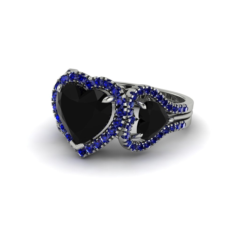 Black Diamond Eternal Heartbeat Engagement Ring - Aylin No. 69
