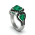 Emerald Eternal Heartbeat Engagement Ring - Aylin No. 36 image 2