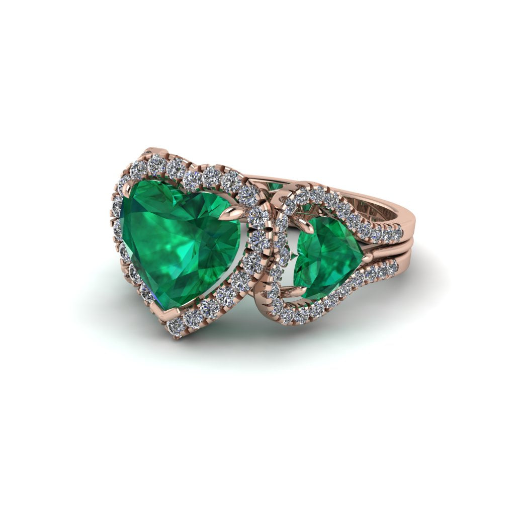 Emerald Eternal Heartbeat Engagement Ring - Aylin No. 5