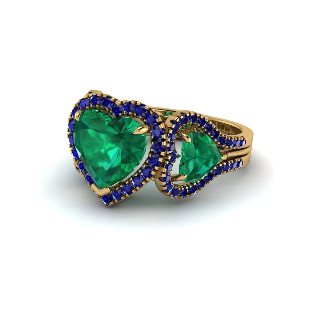 Emerald Eternal Heartbeat Engagement Ring - Aylin No. 64