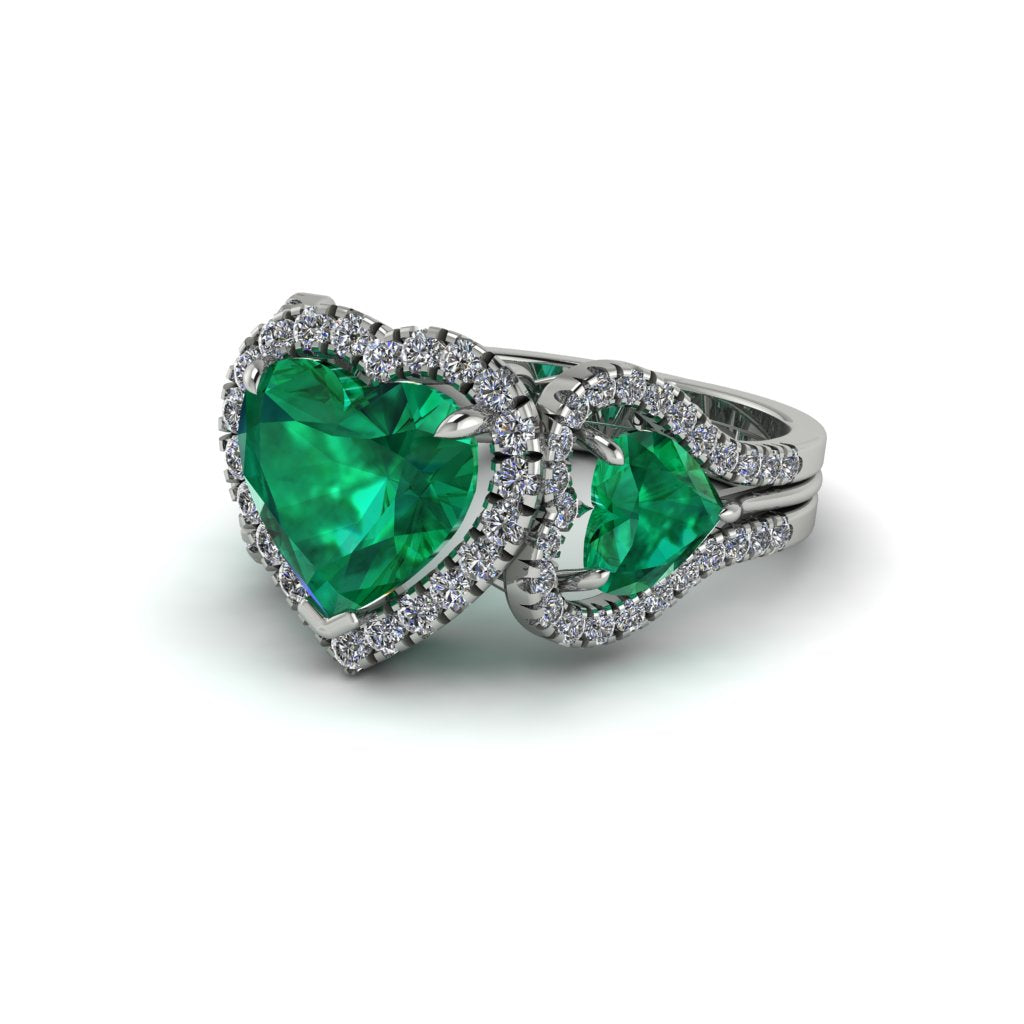 Emerald Eternal Heartbeat Engagement Ring - Aylin No. 6