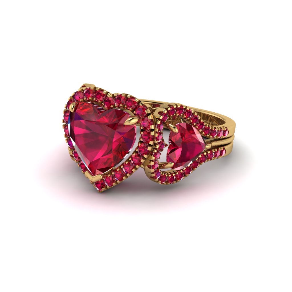 Ruby Eternal Heartbeat Engagement Ring - Aylin No. 55