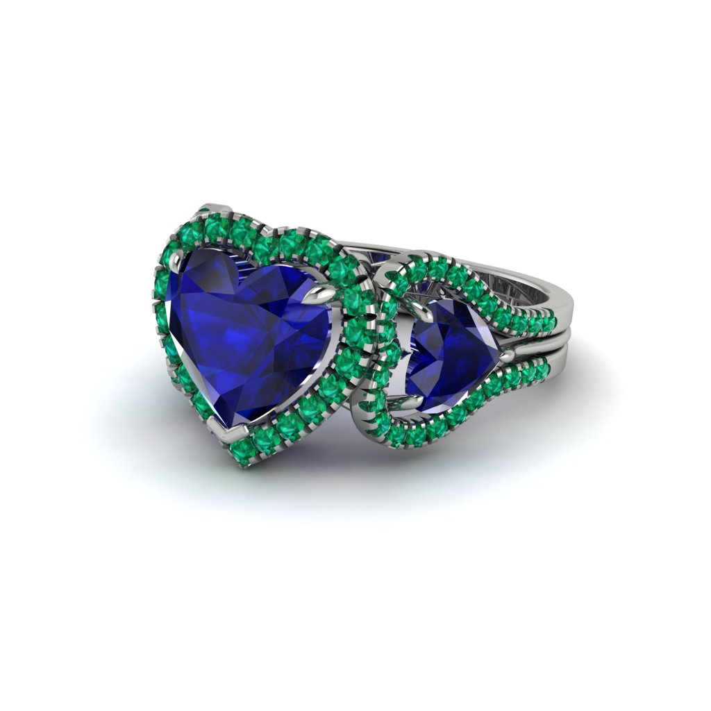 Sapphire Eternal Heartbeat Engagement Ring - Aylin No. 30