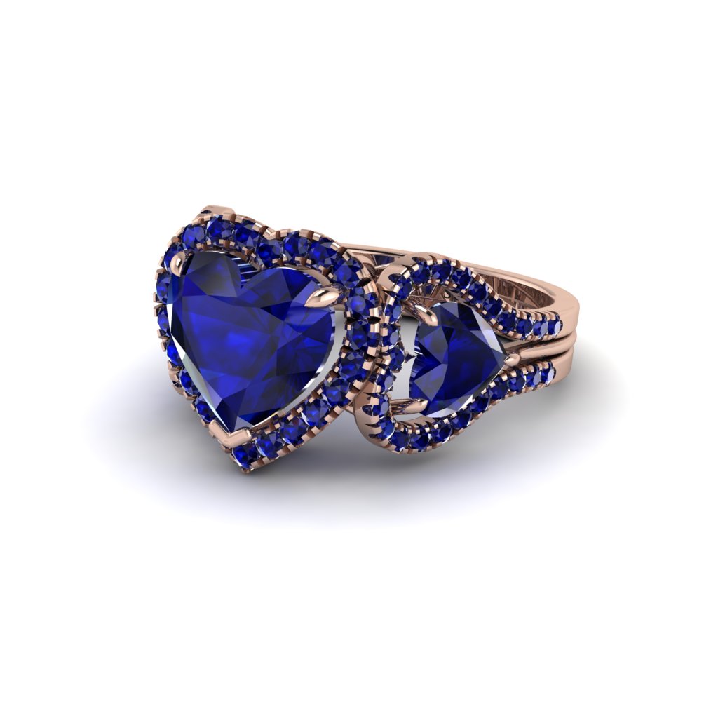 Sapphire Eternal Heartbeat Engagement Ring - Aylin No. 74