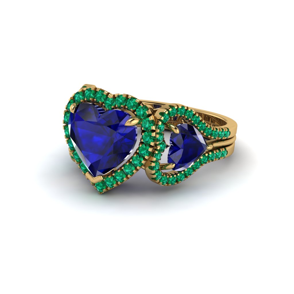 Sapphire Eternal Heartbeat Engagement Ring - Aylin No. 28