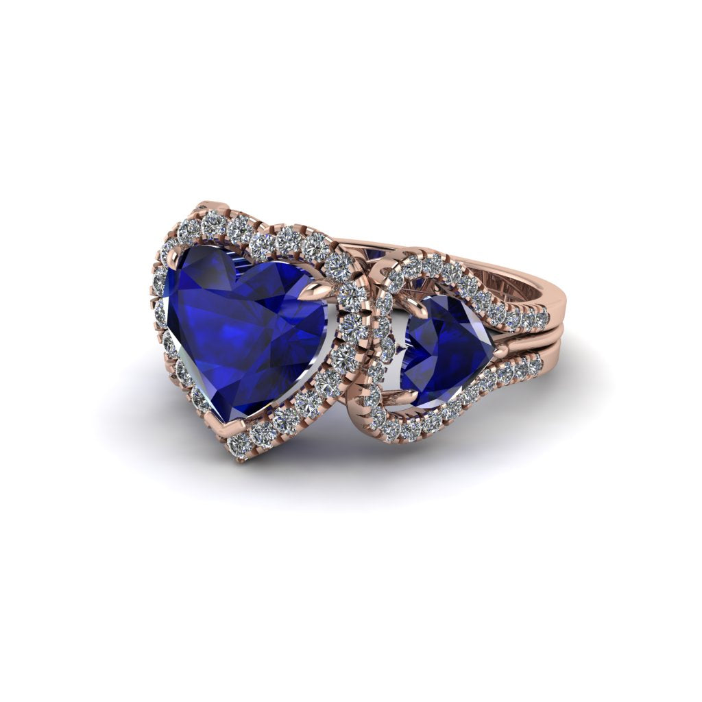 Sapphire Eternal Heartbeat Engagement Ring - Aylin No. 14