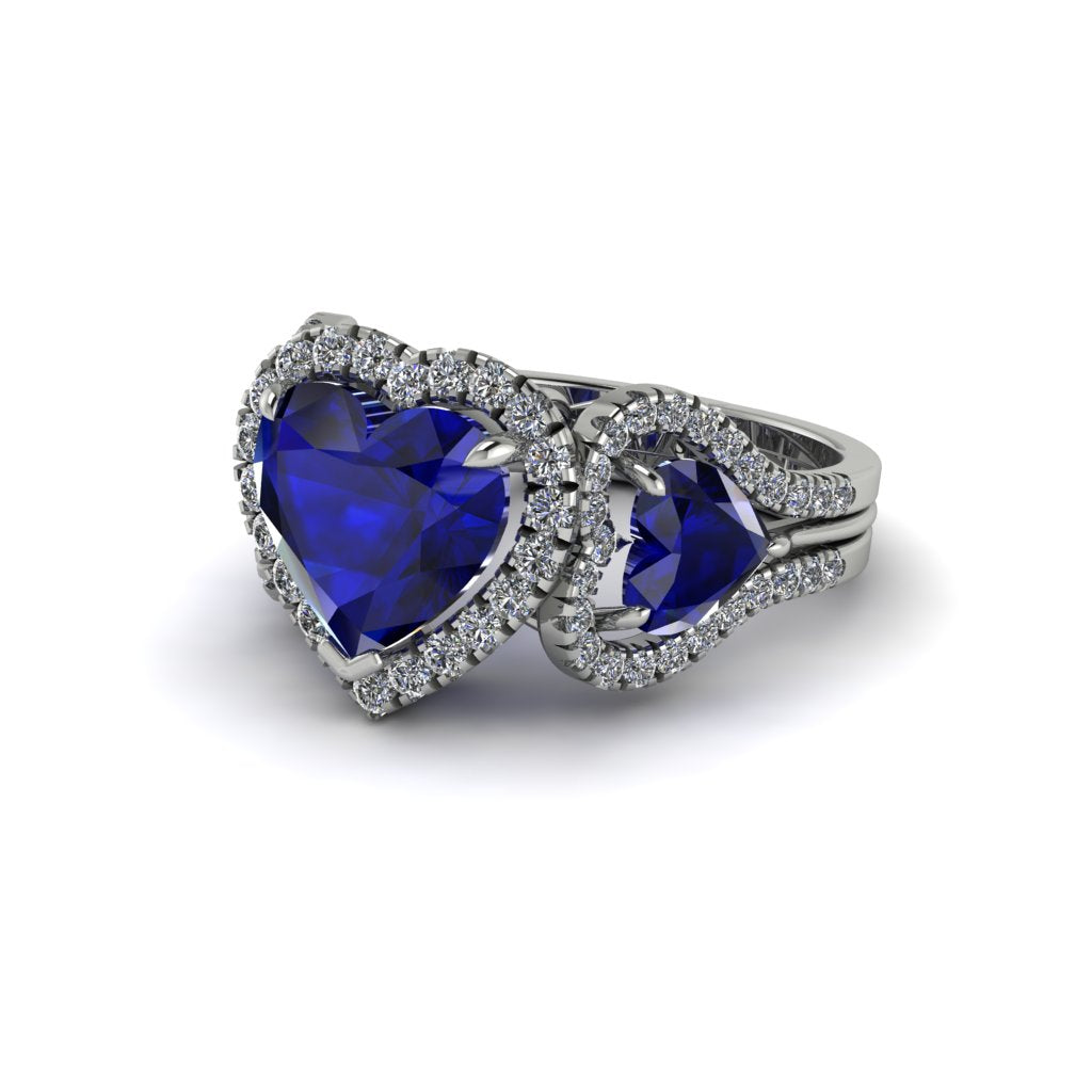 Sapphire Eternal Heartbeat Engagement Ring - Aylin No. 15