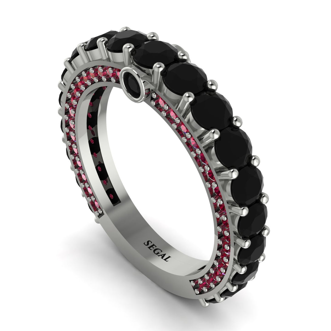 Black Diamond Eternal Love Wedding Ring - Anaya No. 54