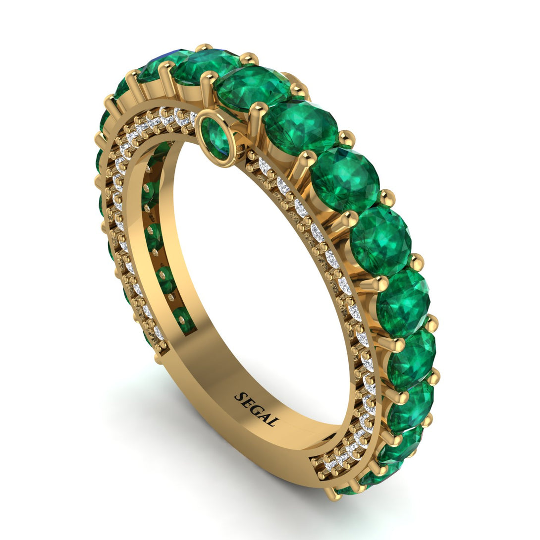 Emerald Eternal Love Wedding Ring - Anaya No. 4