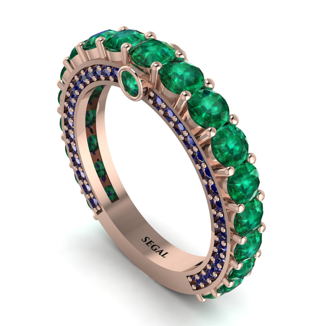 Emerald Eternal Love Wedding Ring - Anaya No. 65