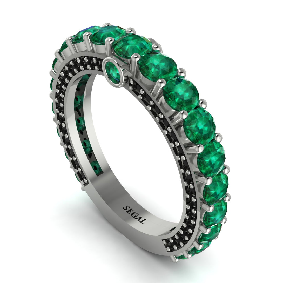 Emerald Eternal Love Wedding Ring - Anaya No. 36