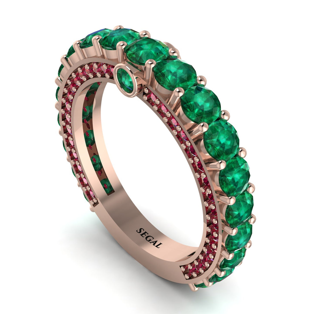 Emerald Eternal Love Wedding Ring - Anaya No. 50