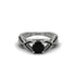 Black Diamond Eternal Twist Engagement Ring - Maisie No. 39 image 1