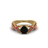 Black Diamond Eternal Twist Engagement Ring - Maisie No. 52 image 2