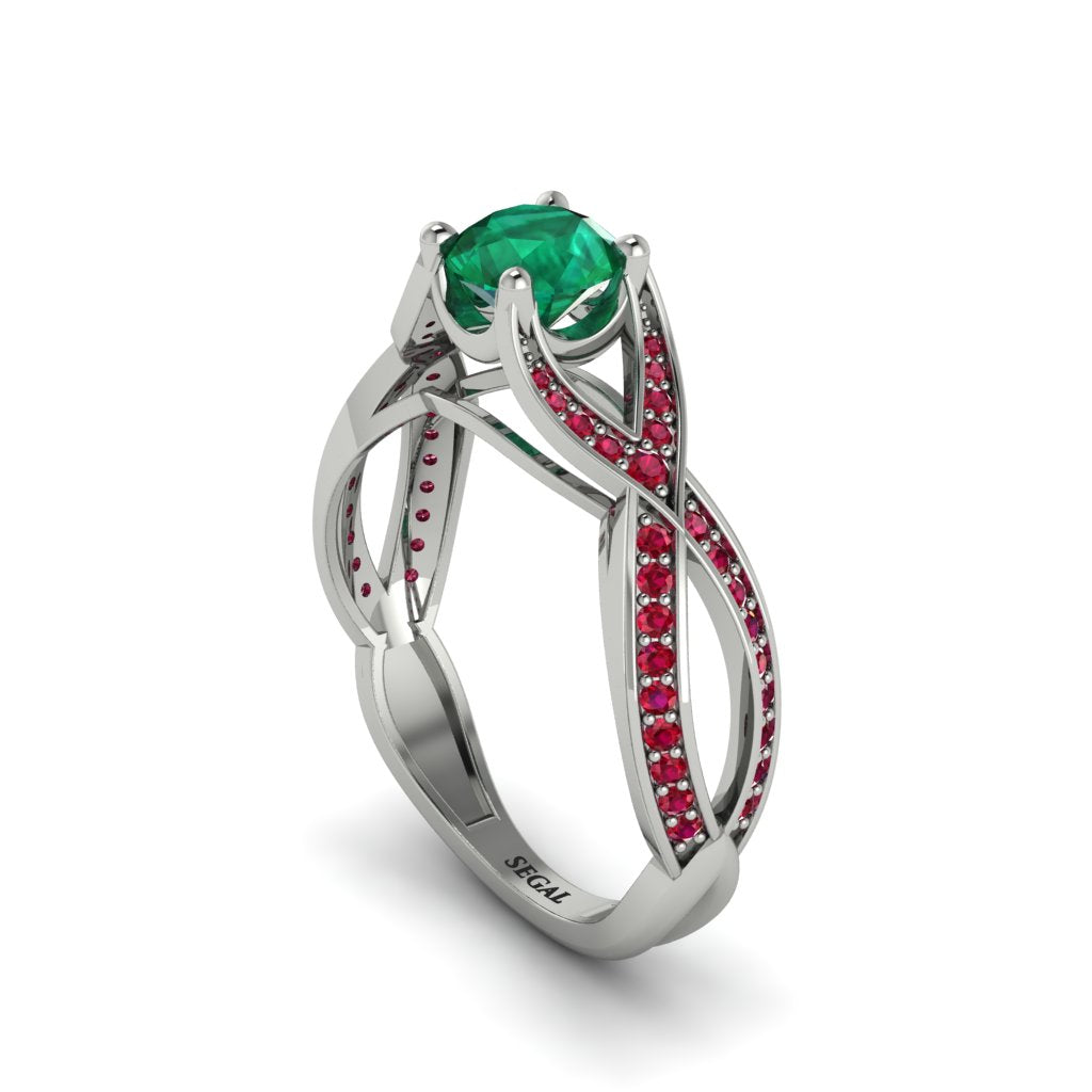Emerald Eternal Twist Engagement Ring - Maisie No. 51