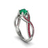 Emerald Eternal Twist Engagement Ring - Maisie No. 51 image 1
