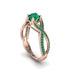 Emerald Eternal Twist Engagement Ring - Maisie No. 20 image 1