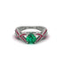Emerald Eternal Twist Engagement Ring - Maisie No. 51 image 2