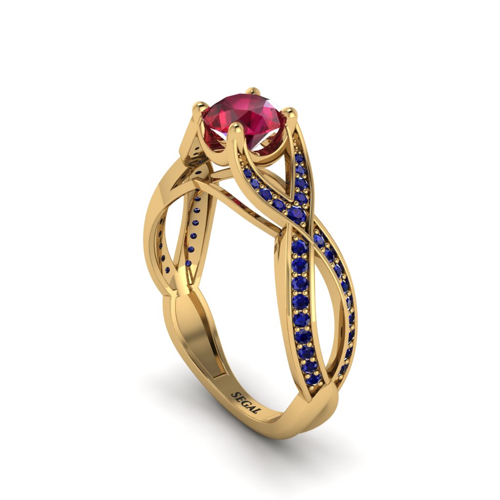 Ruby Eternal Twist Engagement Ring - Maisie No. 70
