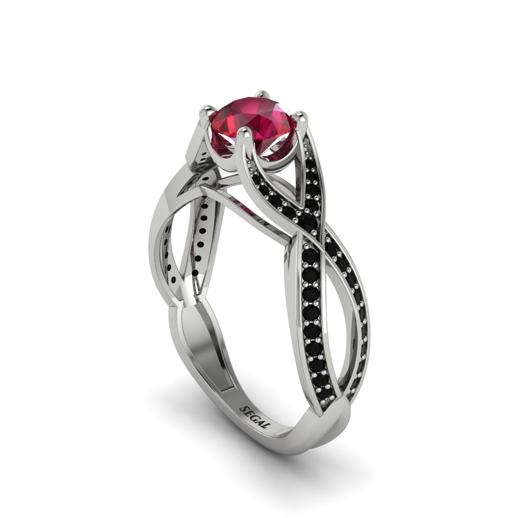 Ruby Eternal Twist Engagement Ring - Maisie No. 42