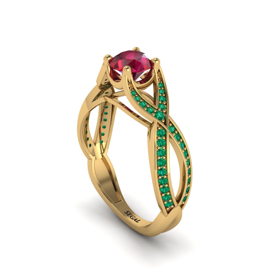 Ruby Eternal Twist Engagement Ring - Maisie No. 25