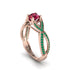 Ruby Eternal Twist Engagement Ring - Maisie No. 26 image 1