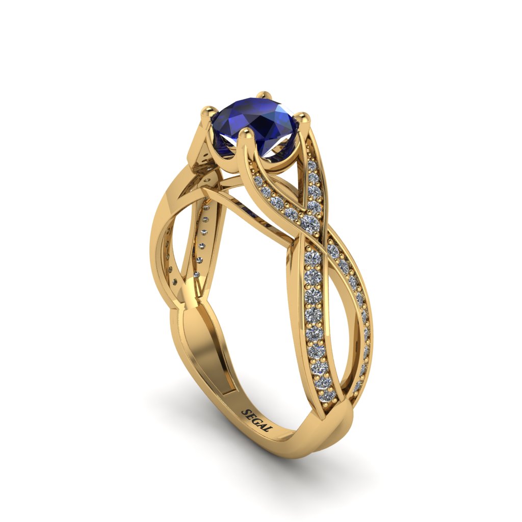 Sapphire Eternal Twist Engagement Ring - Maisie No. 13