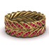 Ruby Eternity Leaf Gold Wedding Ring - Kara No. 10 image 2