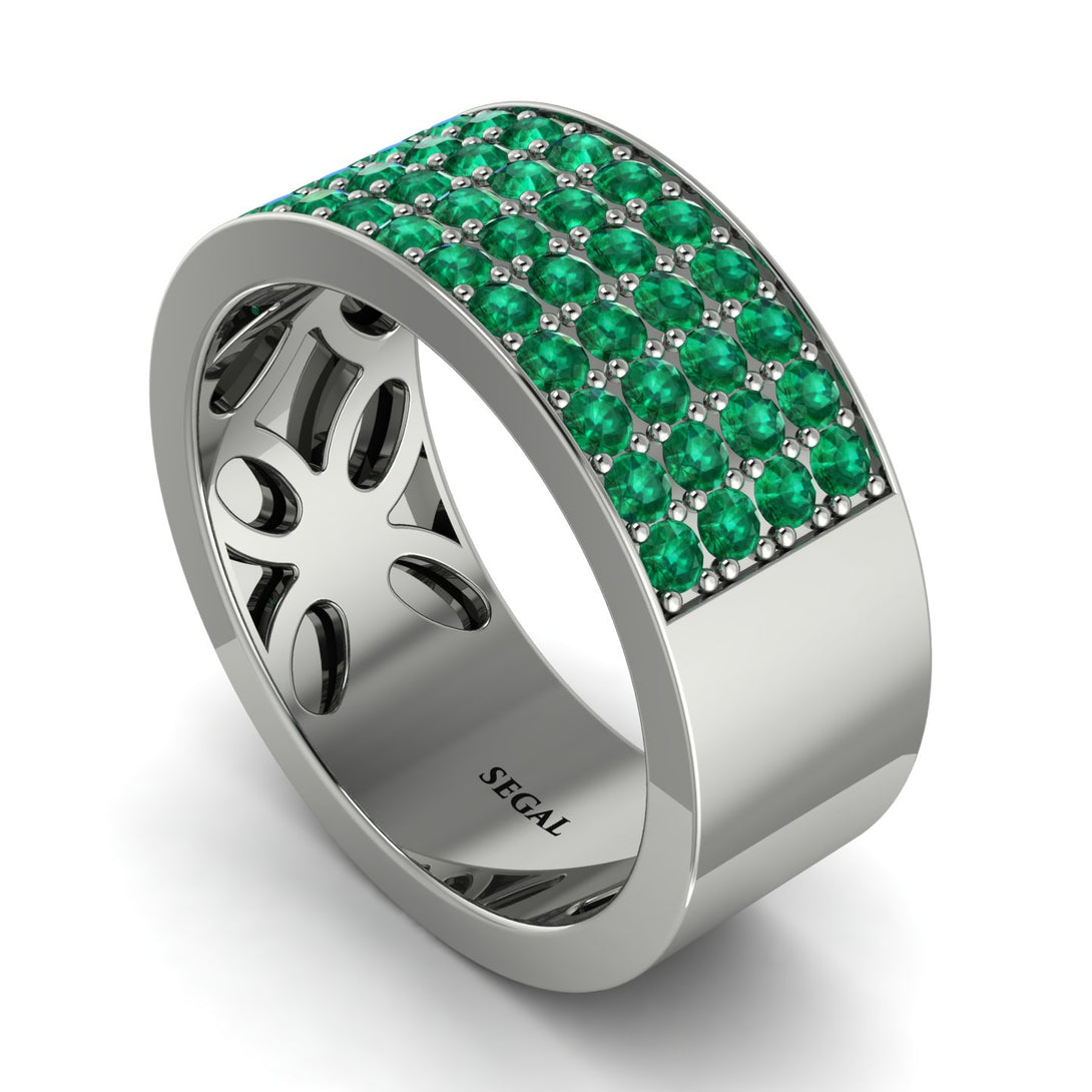 Emerald Everlasting Radiance Wedding Band - Carolina No. 6