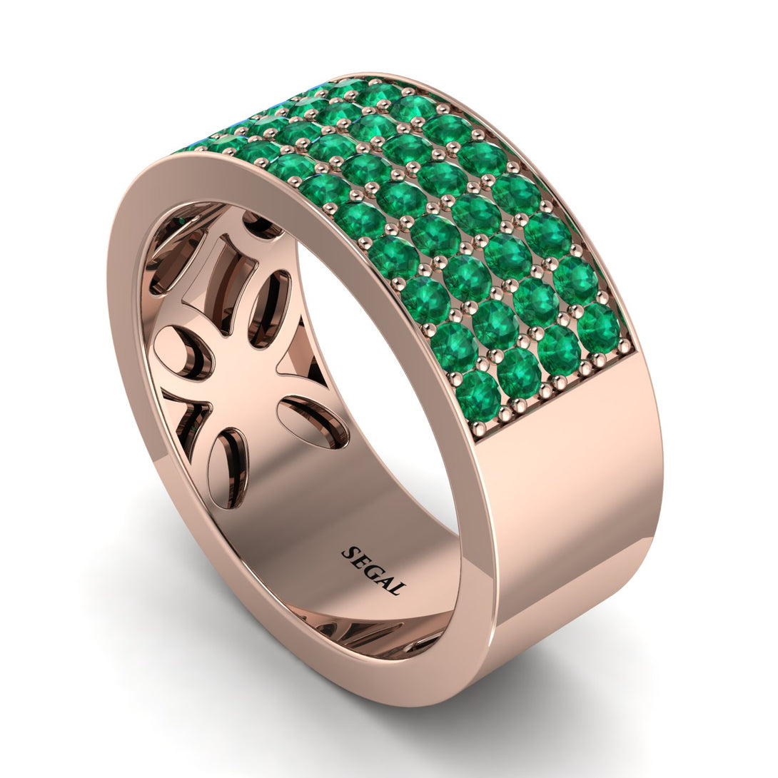 Emerald Everlasting Radiance Wedding Band - Carolina No. 5