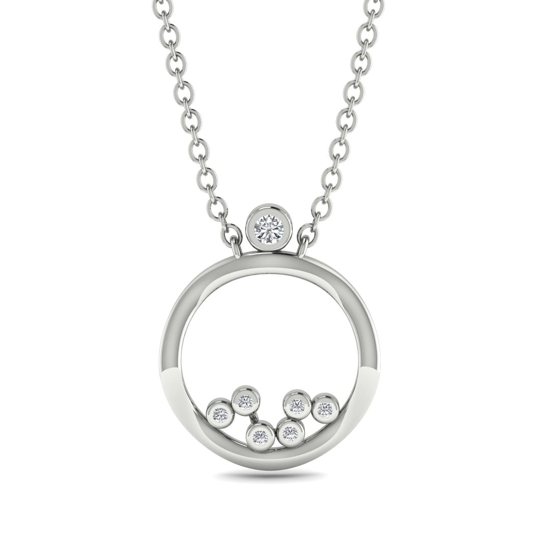 Exclusive Gold Pendant With Natural Diamond - Willow No. 3