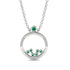 Exclusive Gold Pendant With Natural Emerald - Willow No. 6 image 1
