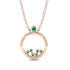 Exclusive Gold Pendant With Natural Emerald - Willow No. 5 image 1