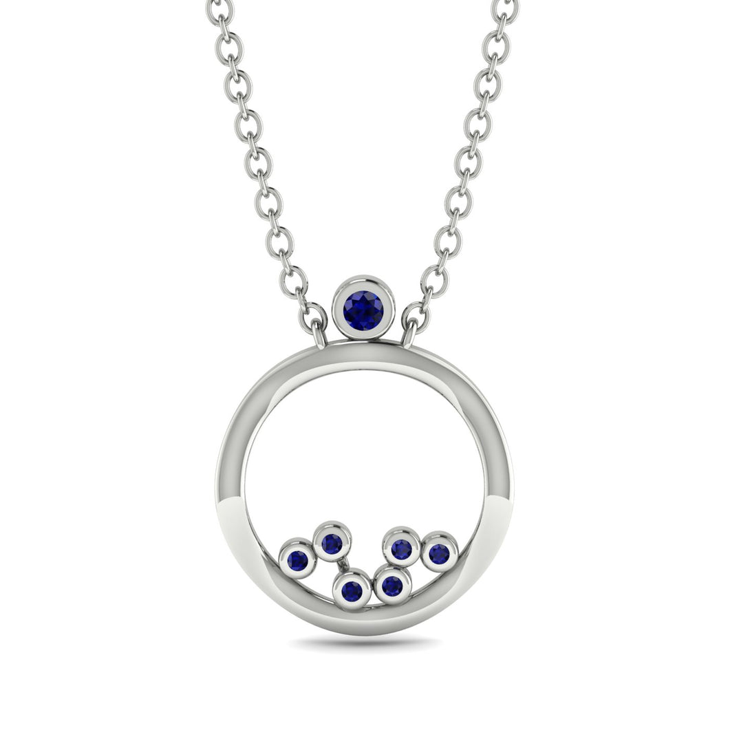 Exclusive Gold Pendant With Natural Sapphire - Willow No. 15