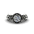 Exclusive Halo Diamond Milgrain Engagement Ring - Kendra No. 33 image 2