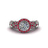 Exclusive Halo Diamond Milgrain Engagement Ring - Kendra No. 48 image 2