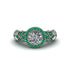 Exclusive Halo Diamond Milgrain Engagement Ring - Kendra No. 18 image 2