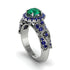 Exclusive Halo Emerald Milgrain Engagement Ring - Kendra No. 66 image 1