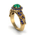 Exclusive Halo Emerald Milgrain Engagement Ring - Kendra No. 64 image 1