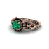 Exclusive Halo Emerald Milgrain Engagement Ring - Kendra No. 35 image 3